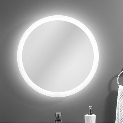 Miroir DEL rond 22 po, température de couleur de 6400 K, prise optionnelle