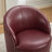 Top-Grain Leather Swivel Accent Chair With 360° Smooth Spin, Mid-Century Modern Design For Living Room And Office-1316484576