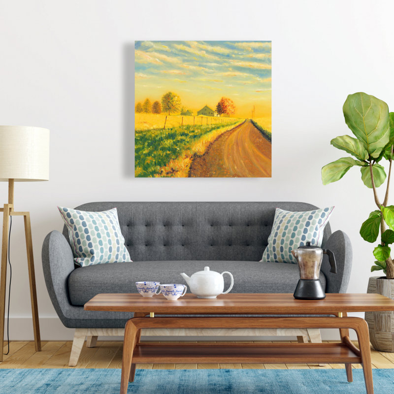 Rustic Landscape Canvas - In the Countryside for Home Decor