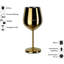 Echtwerk bruchsichere Weingläser/Weinkelche aus Edelstahl, 6tlg, 21x 7,3cm, 0,5L-51931610