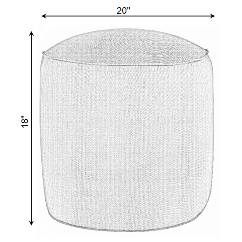 Repose-pieds rembourré Camreigh Engrid, Colombe 100% polyester Sutherland