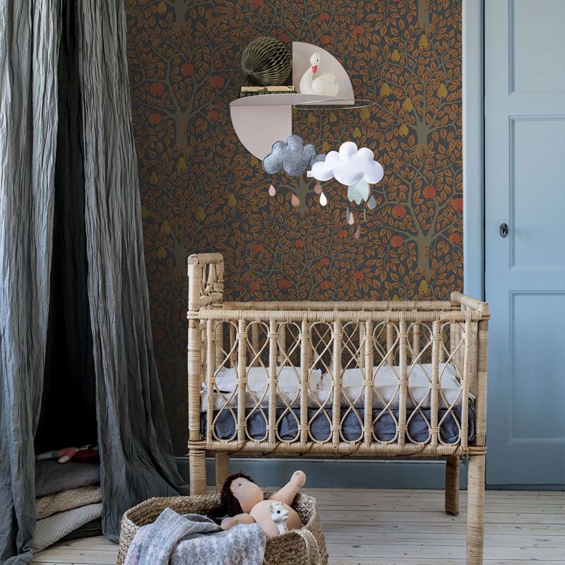 Bryanna 10.05m x 53cm Matte Wallpaper Roll, Brown/Orange