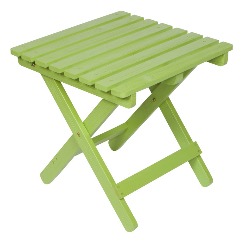  Table d'appoint carrée pliante d'extérieur Grandview assemblée, Vert citron