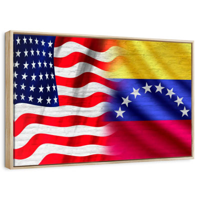 America Venezuela Flags