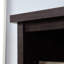 Brun élégant avec deux tablettes réglables, conception d'inspiration bord de mer pour le bureau à domicile, le salon ou le bureau, rangement intégré, espace de présentation élégant, fabrication en bois d'ingénierie, facile à utiliser