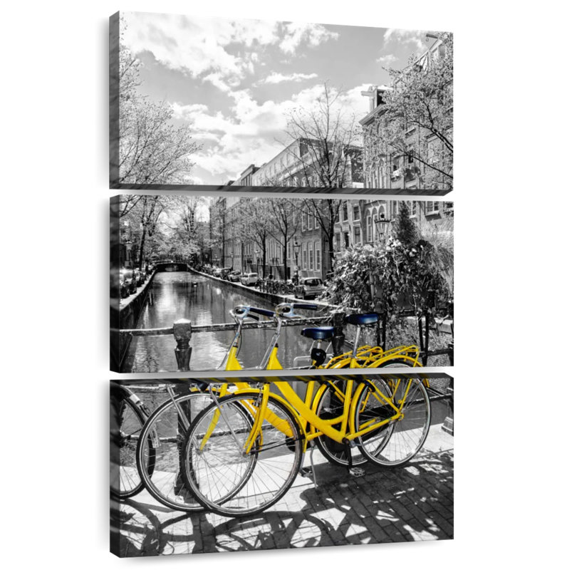 Mehar Yellow Bikes Pop, 45" H x 28" W