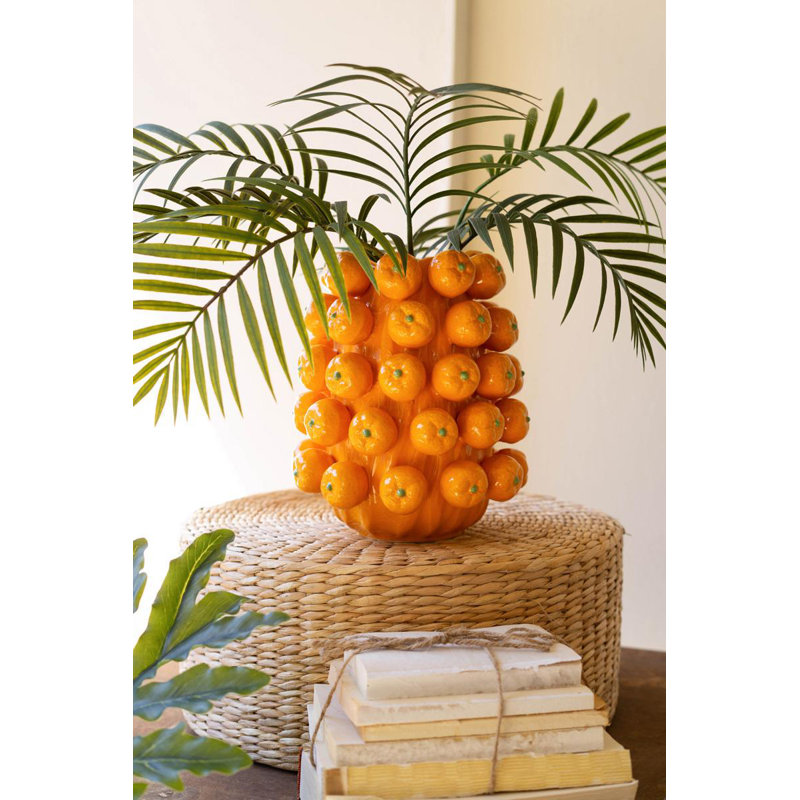CERAMIC ORANGES VASE