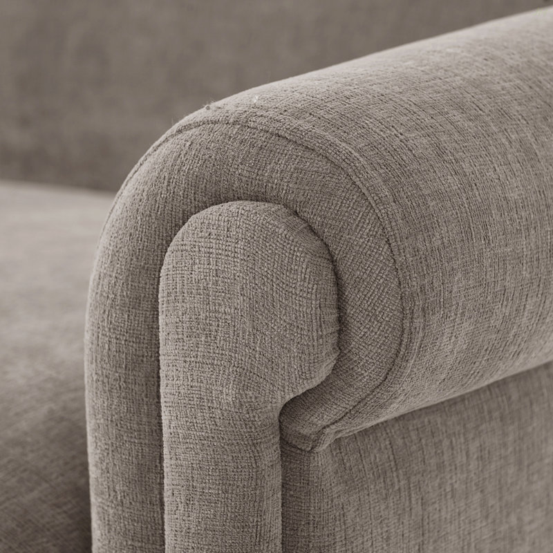 Causeuse 2 places avec accoudoirs roulés Modern, Beige