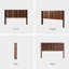 Tête de lit en bois de noyer pour grand lit, conception moderne avec panneau cannelé mural, chambre à coucher 3D A élégante, fabrication solide +, tête de lit à montage facile, panneau à oreilles et détails-2015826102-2015826103