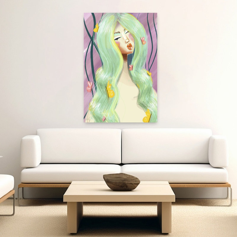 Impression d'art mural papillon éthéré, 60" H x 40" W