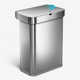 simplehuman 58 Liter Rectangular Voice + Motion Sensor Automatic Kitchen Trash Can, Stainless Steel