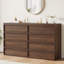 Commode moderne en bois à 8 tiroirs de 54 po de largeur avec tiroirs de rangement profonds, fabrication durable, dispositif anti-basculement et utilisation dans plusieurs pièces-133286589-133286590