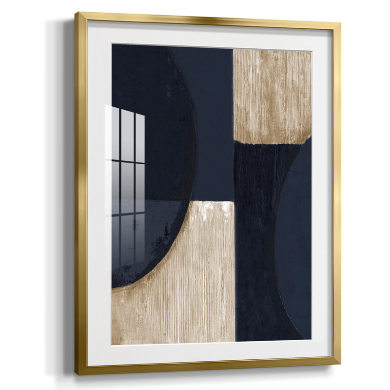New Spin II, reproduction encadrée, Blanc, Papier avec cadre doré