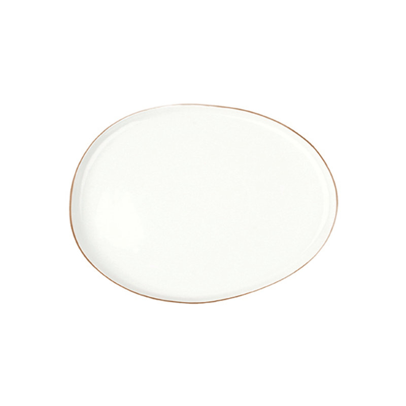 Canvas Home Abbesses Porcelain Platter, White/Gold