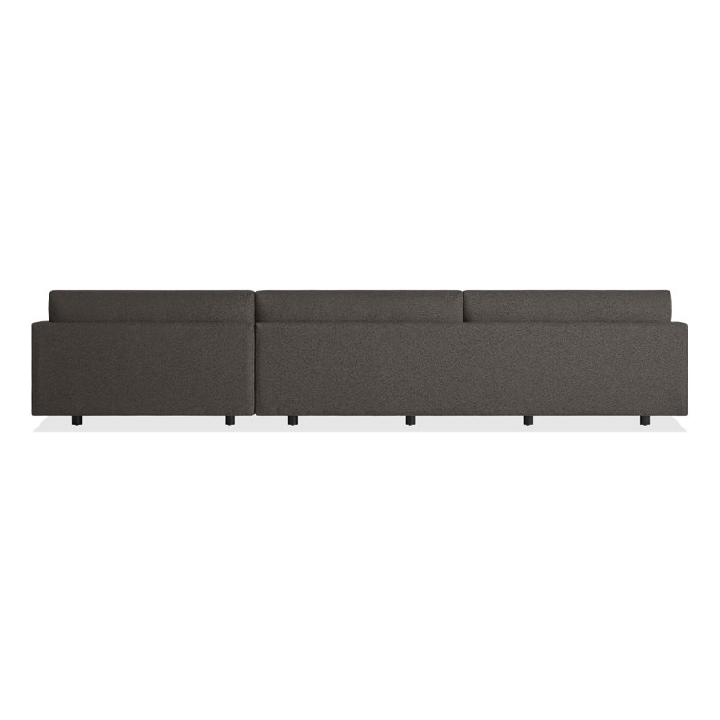 Sunday Chaise Sectional, Right Hand Facing, Kelso Charcoal 100% Polyester