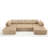 Luxcien 138.5 " Reversible Modular Sectional Sofa-1368738648