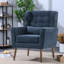 Chaise d'appoint moderne en chenille, pieds en bois, salon confortable pour le salon