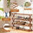 4 Tiers 24 Pairs Bamboo Shoe Rack, Folding Shoe Storage Rack Stand for Living Room Hallway Entryway