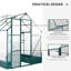 Whitemore 6x8 FT Polycarbonate Greenhouse with Base, Raised Bed, Walk-in