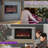 Auzenne 30'' W Matte Black Electric Fireplace