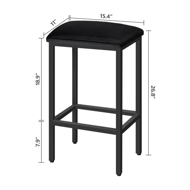 Ottino PU Upholstered Bar Stools (Set of 2)