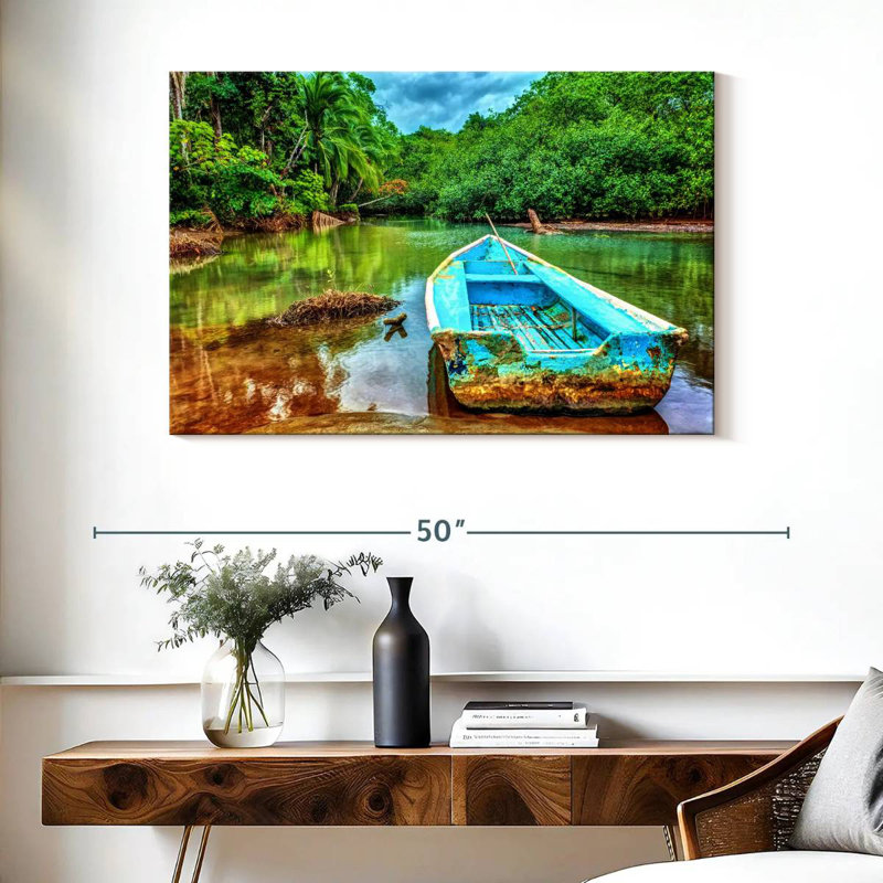 Mehar, vieux bateau costaricain, H 26 po x l 39 po