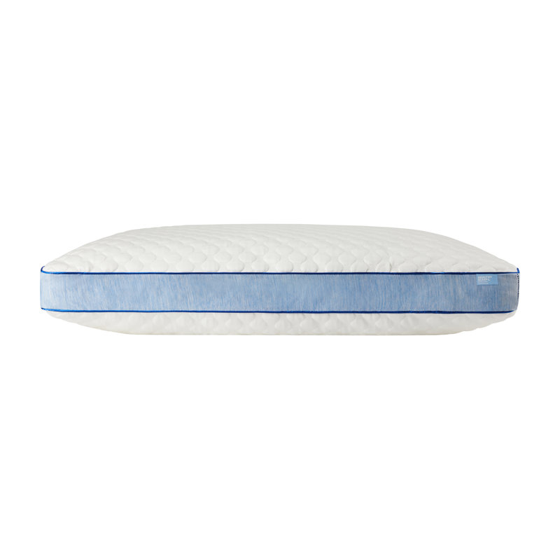 Oreillers blancs Cool-Tech, Blanc / Bleu, Très grand