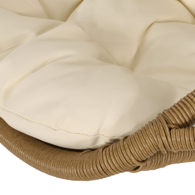 Balancelle d'extérieur en rotin Santiago, Beige