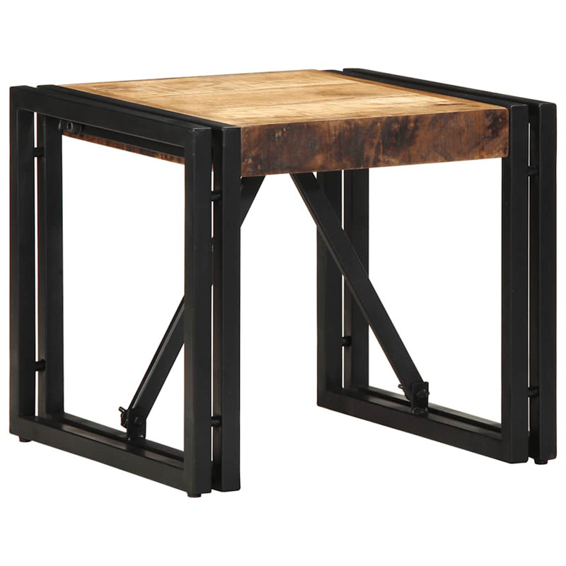 Coffee Table Solid Wood Acacia, 35cm H x 40cm W x 40cm D, Brown