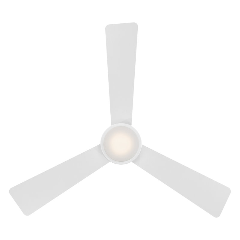 Hug 3 - Blade Smart Ceiling Fan with Remote Control and LED Light Kit Included, 52" Wide, Matte White