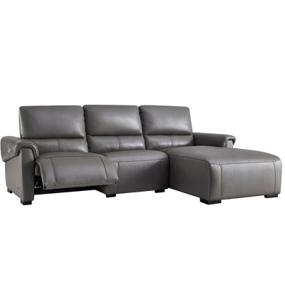 Minnich Upholstered Power Reclining L-Shaped Sectional
