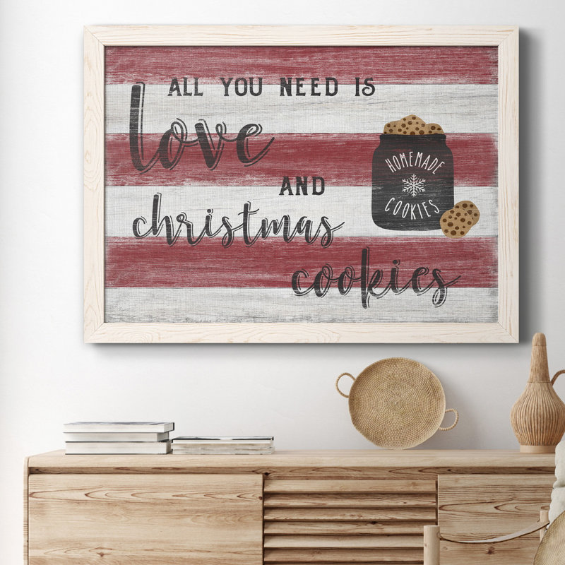 Biscuits de Noël - Impression sur toile, H 37,5 po x l 27,5 po x P 1,5 po, Blanc