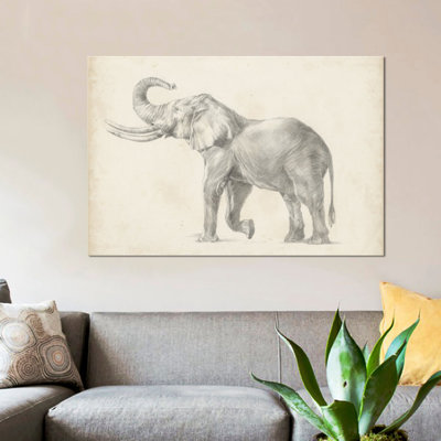 « éléphant sketch i », impression sur toile