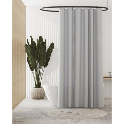 Jarosz Solid Color Recycled PEVA Shower Curtain Liner