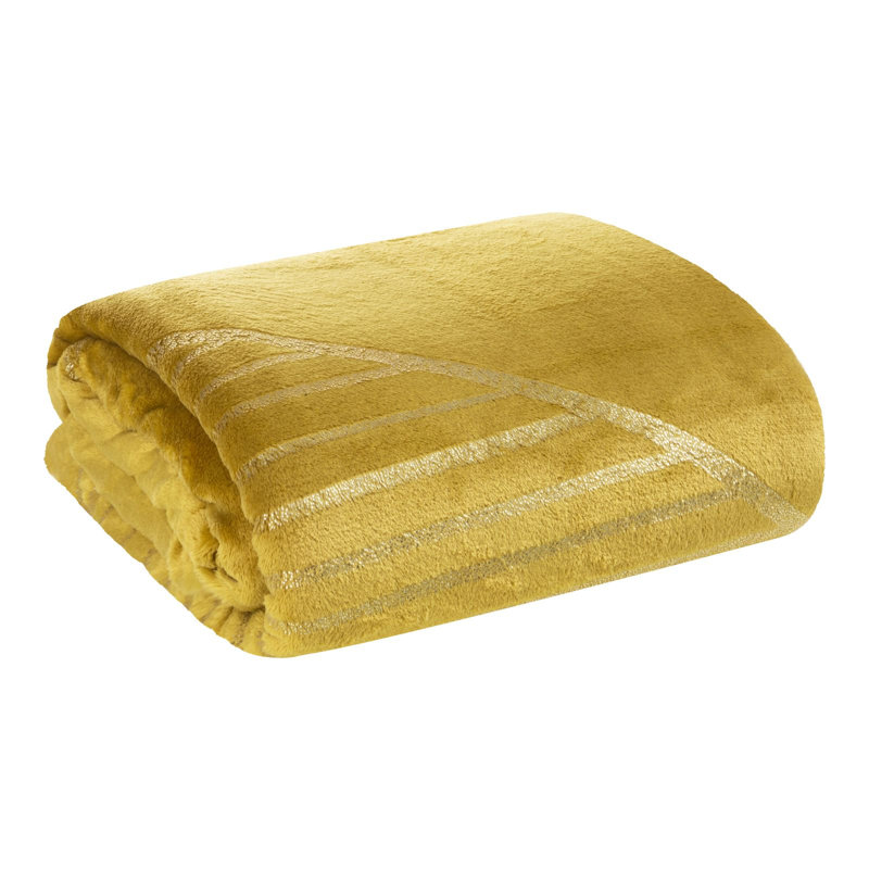 Polyester Geometric Shapes Bedspread, Miodowy