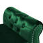 Banc repose-pieds rectangulaire en velours avec rangement et 1 coussin, vert foncé, émeraude-793771005