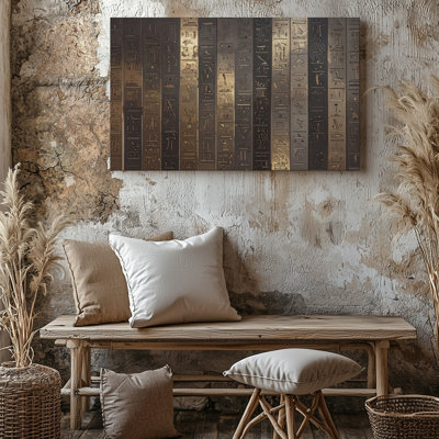 Wall Art Canvas Ancient Hieroglyph Wall Canvasegyptian Sacred Script Close Up Art