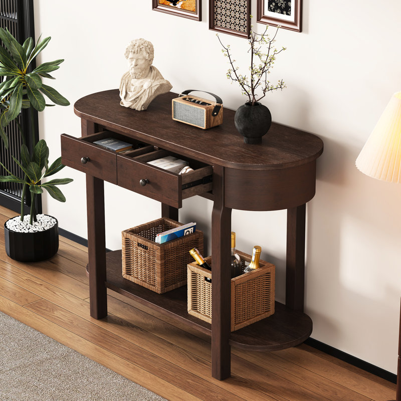 Console Table With Scratch Resistance Surface - Navy Scratch-, Espresso