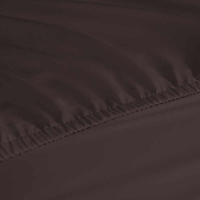 Ensemble de draps en rayonne de bambou 6 pièces , Ensemble de draps pour taille de lit grand avec un, Brun