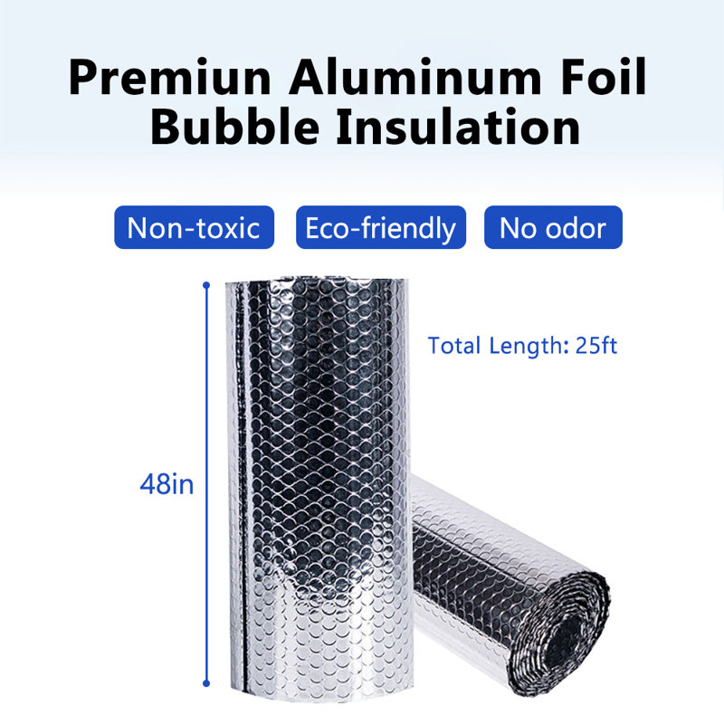 Heat-Insulating Double-Sided Aluminum Foil Single Air Bubble Film Suitable For Home Decoration