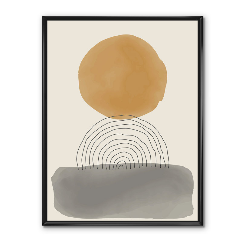 «Minimal Geometric Compostions of Elementary Forms XXXI», reproduction sur toile flottante, Toile avec cadre noir