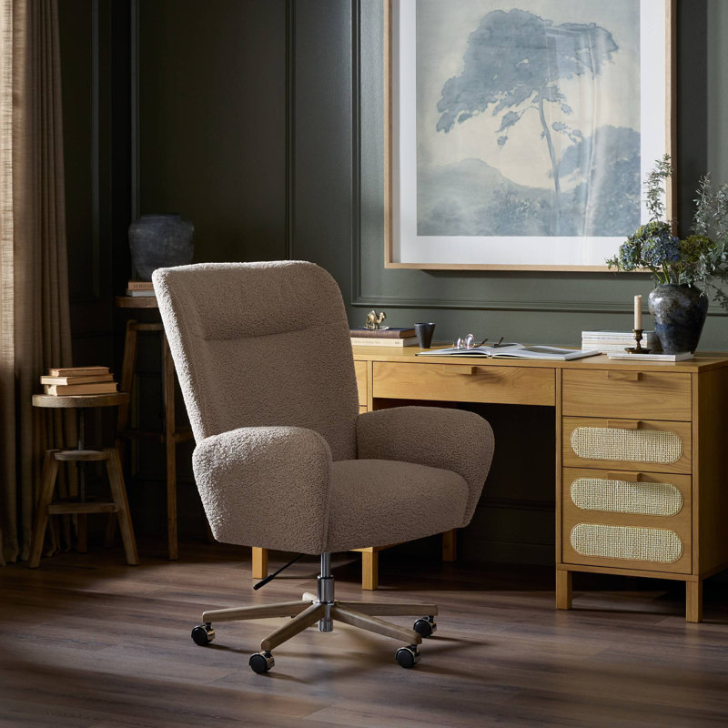 Cade Desk Chair-Sheepskin Camel