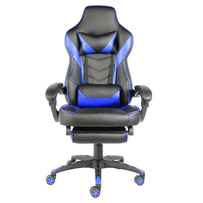 Fauteuil de jeu PC et de course, Bleu