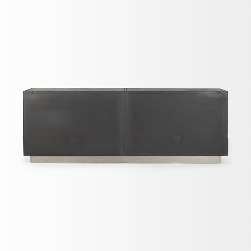 Roxdale 82.0l X 18.0w X 29.0h Acid Wash Metal Sideboard