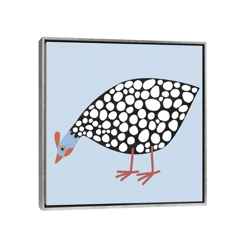 « Hen Guinea » par Nic squirrell-impression, Toile avec cadre argenté, H 37 po x l 37 po x P 1,5 po, Pas de tapis