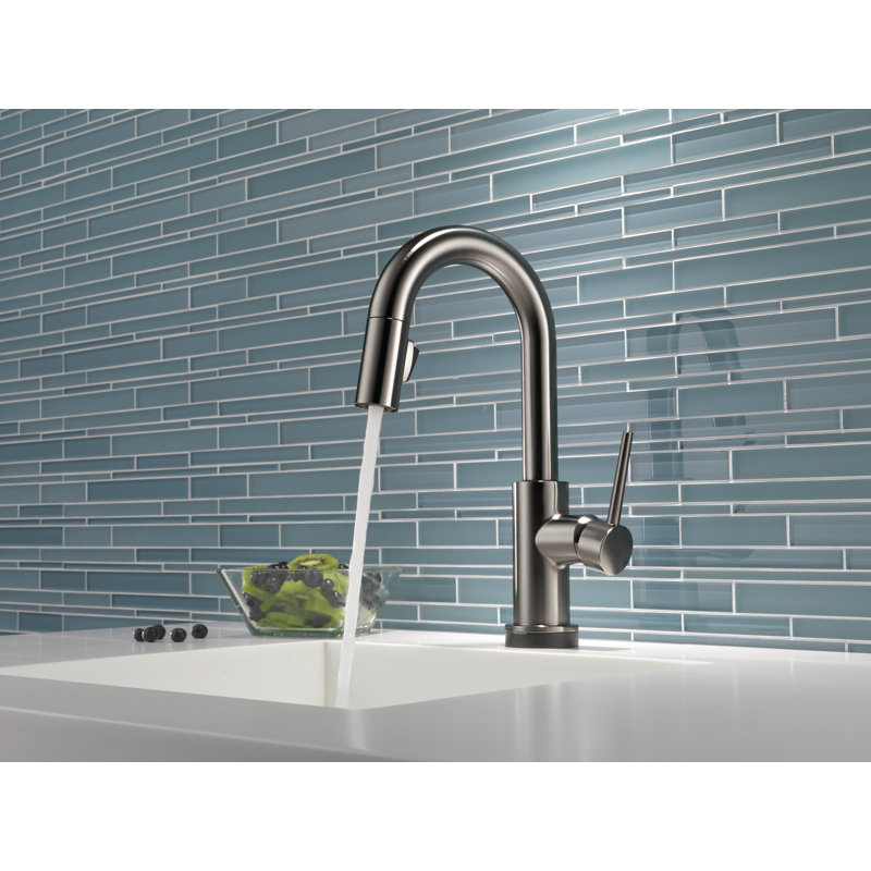 Trinsic Pull Down Touch Bar Faucet, Black Stainless