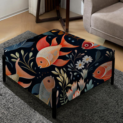 Barrister - Animal Print Large Square Ottoman