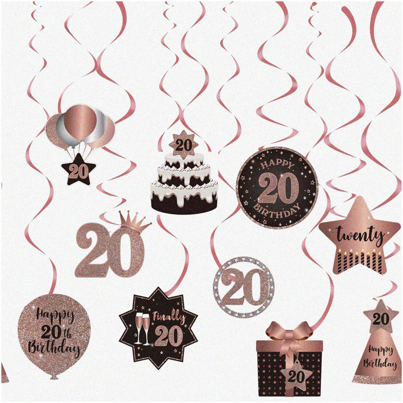 80s Party Swirls Decorations 28-Piece