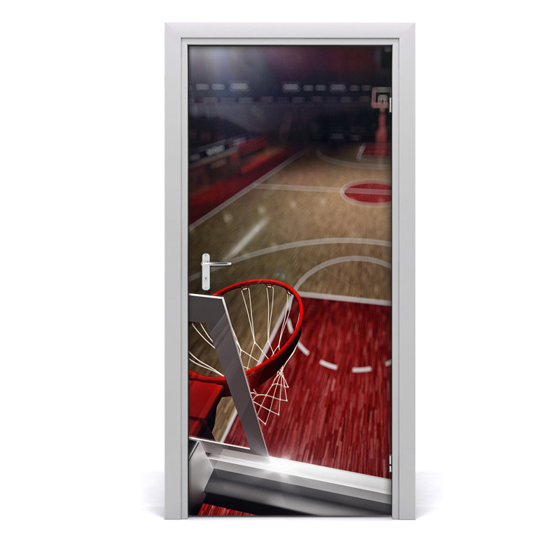 Basketball Court Door Decal, 80.7" H x 37.4" W 
