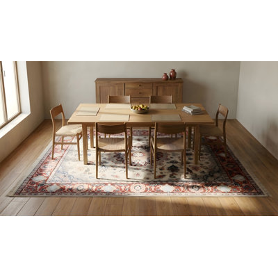 Tapis ivoire en soie noué à la main 8 x 8 po